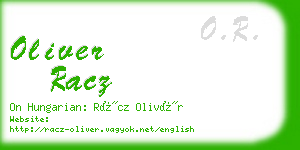 oliver racz business card
